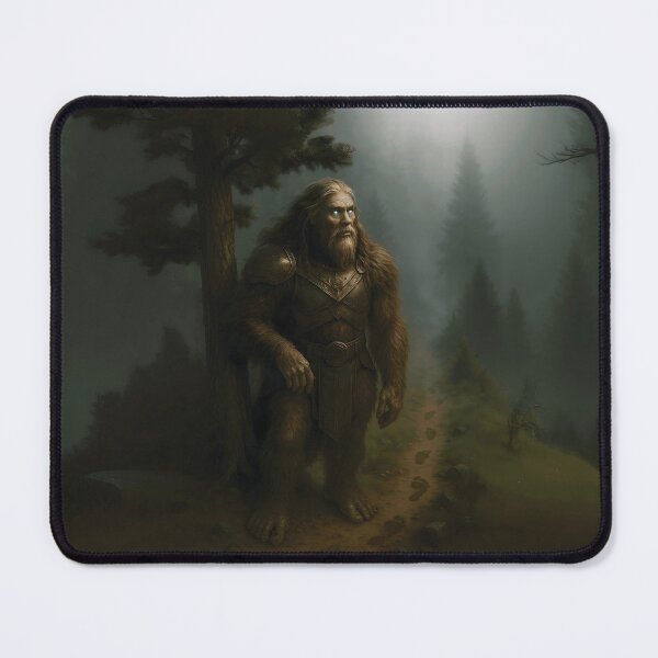 Item preview, Fantasy Bigfoot Warrior – Armored Sasquatch in Magic Forest designed and sold by designs_by_s2.