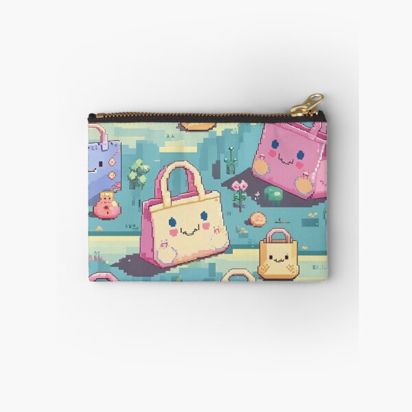 Item preview, pastel pixel gaming landscape totes design designed and sold by AKANKEDESIGN.