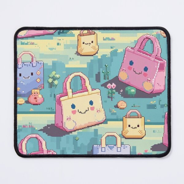 Item preview, pastel pixel gaming landscape totes design designed and sold by AKANKEDESIGN.