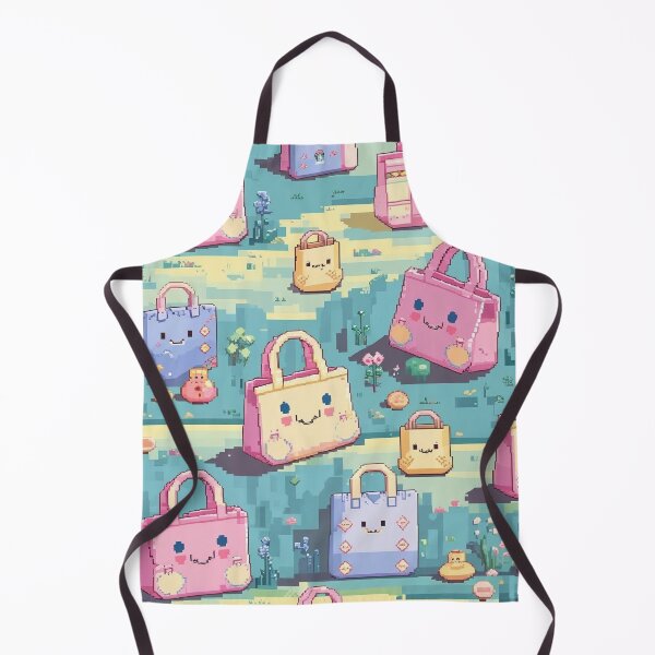 Item preview, pastel pixel gaming landscape totes design designed and sold by AKANKEDESIGN.