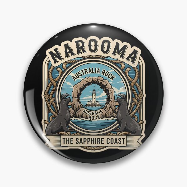 Item preview, Narooma, The Sapphire Coast: A Vintage Travel Emblem designed and sold by Digital Dreams Arts.