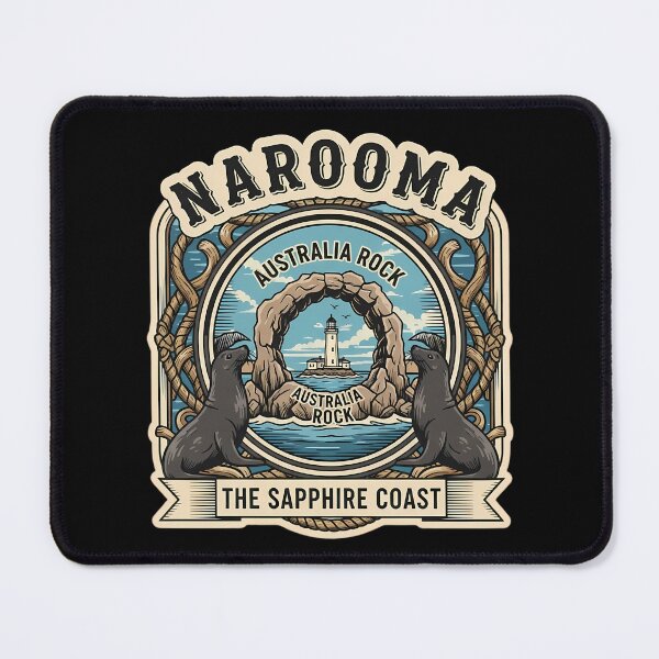 Item preview, Narooma, The Sapphire Coast: A Vintage Travel Emblem designed and sold by Digital Dreams Arts.