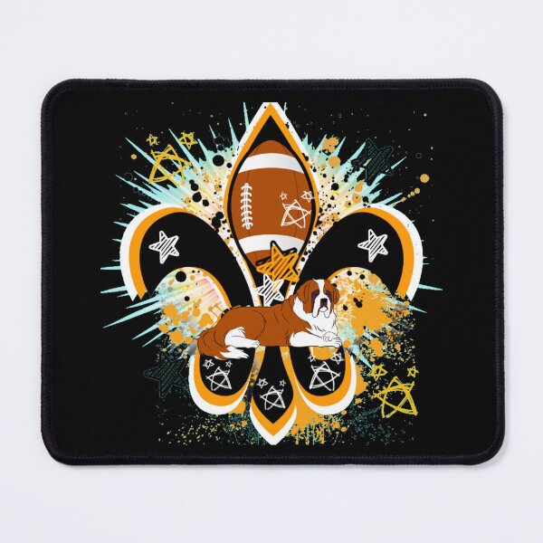 Item preview, Black and Gold Football Fleur d lis with Dog designed and sold by artbyomega.