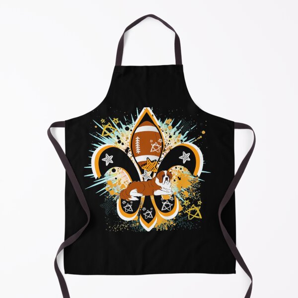 Item preview, Black and Gold Football Fleur d lis with Dog designed and sold by artbyomega.