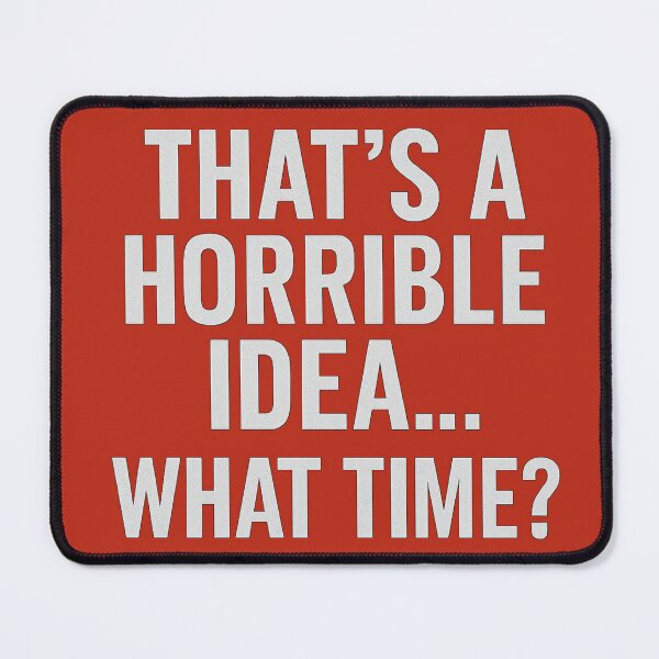 Item preview, That’s a Horrible Idea What Time Shirt – Funny Quote T-Shirt for Men & Women designed and sold by CWtee.
