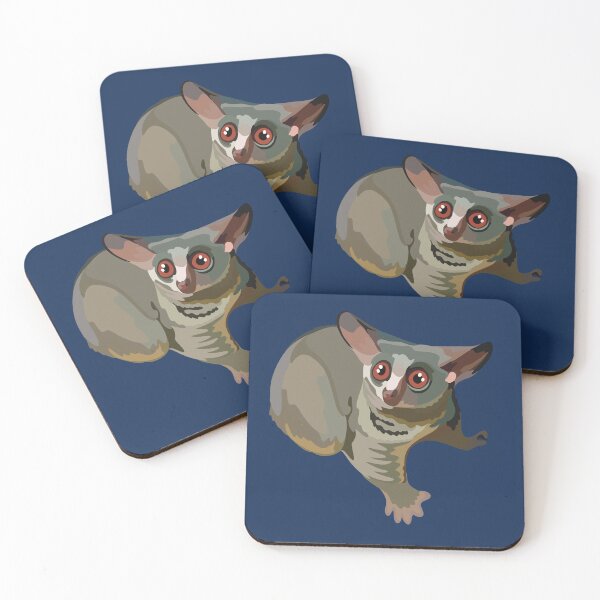 Item preview, B is for Bushbaby,Bushbaby Illustration – Adorable Nocturnal Primate Artwork designed and sold by PrettylittlepastelUk.