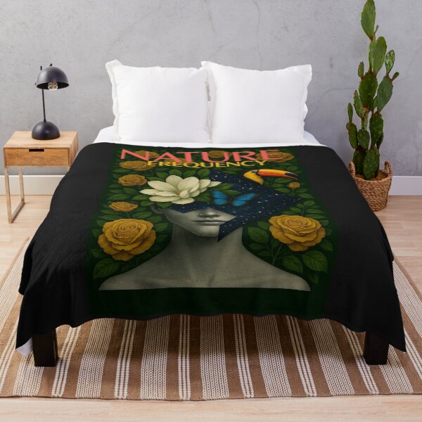 Item preview, Nature Frequency – Spiritual Jungle Soul Art with Toucan, Butterfly and Golden Roses   designed and sold by AATGShop.