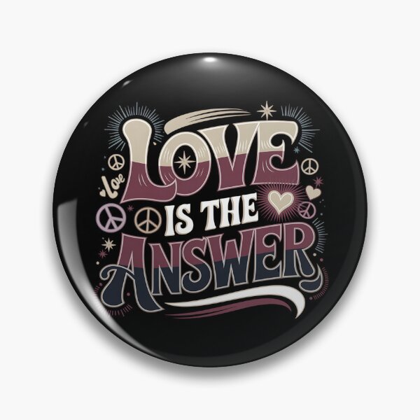 Item preview, Love Is the Answer Peace and Love Retro Quote designed and sold by Taans-Creation.