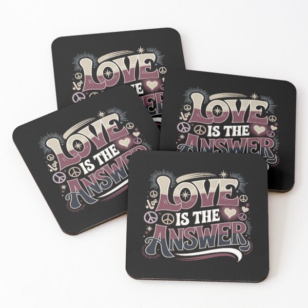 Item preview, Love Is the Answer Peace and Love Retro Quote designed and sold by Taans-Creation.
