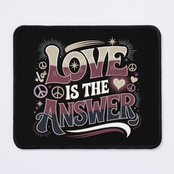 Item preview, Love Is the Answer Peace and Love Retro Quote designed and sold by Taans-Creation.