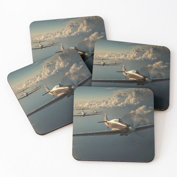 Item preview, WWII Hurricanes In Battle Formation designed and sold by Skyframe Aviation.