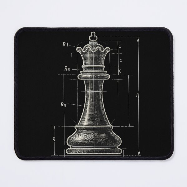 Item preview, The Queen’s Gambit - Vintage Chess Blueprint Design designed and sold by Kampendesigns.
