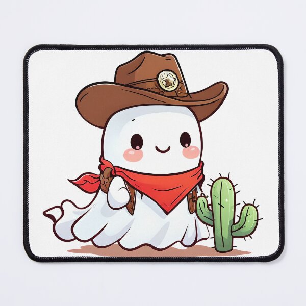 Item preview, Cowboy Ghost Buddy with Cactus designed and sold by The Crazy Cat Lady.