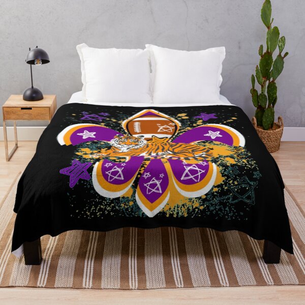 Item preview, Tiger purple and Gold Football Fleur d lis designed and sold by artbyomega.
