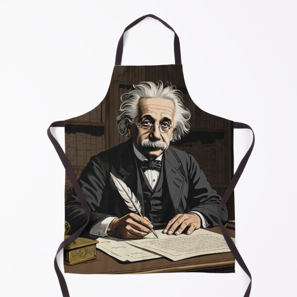 Item preview, Albert Einstein portrait Vintage woodcut style designed and sold by Vintage Designs +.