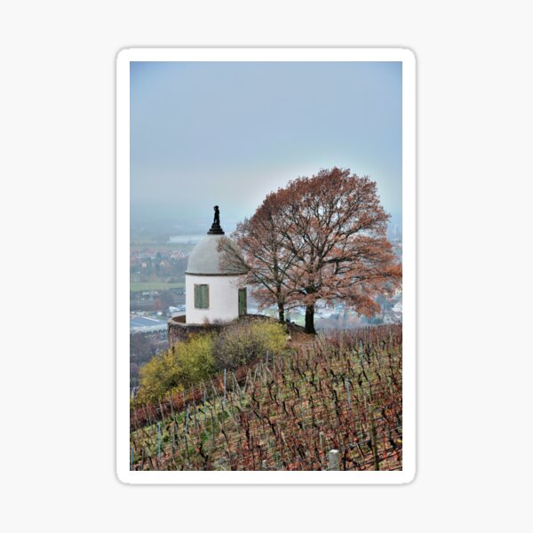 Item preview, Tower at the vineyard in the fog designed and sold by Rudeltrudel.