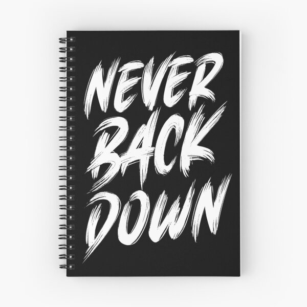 Item preview, Never Back Down - Motivational Brush Stroke Typography designed and sold by redwolf92.