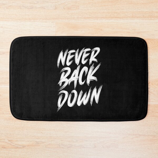 Item preview, Never Back Down - Motivational Brush Stroke Typography designed and sold by redwolf92.