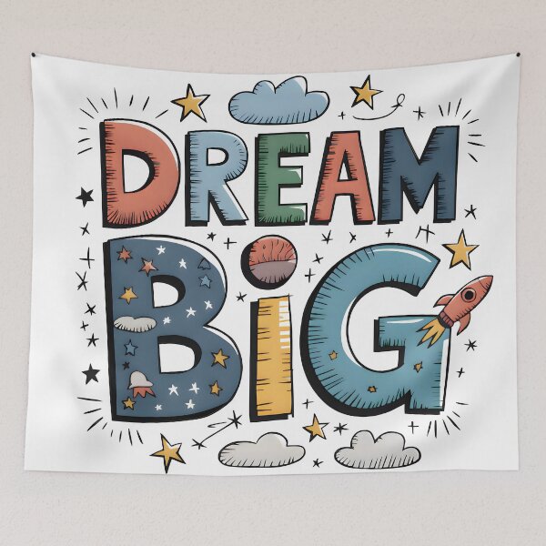Item preview, dream, dream big, big, dreams, big dreams designed and sold by TrueArtVibes.