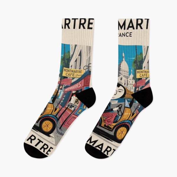 Item preview, Montmartre, Paris Travel Poster | Quirky French Cartoon  designed and sold by LeQuirks.
