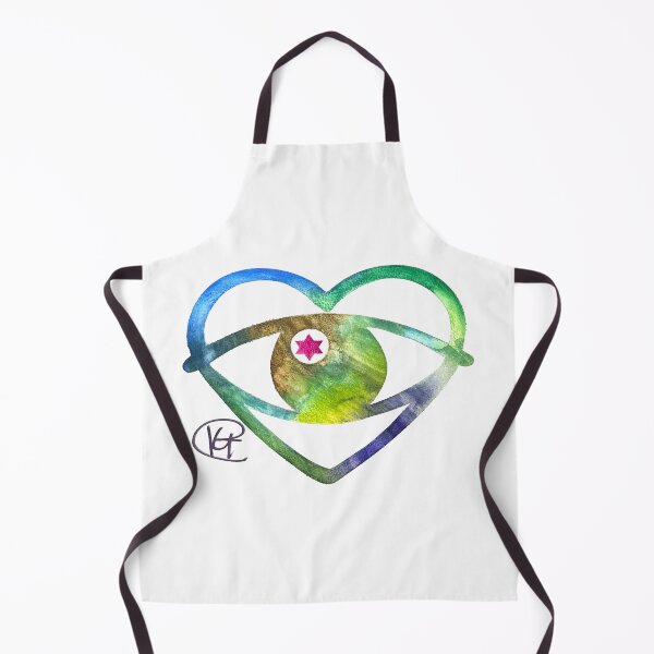 Item preview, Heart Evil Eye Earth Watercolor Art designed and sold by Kalli Taub Art.