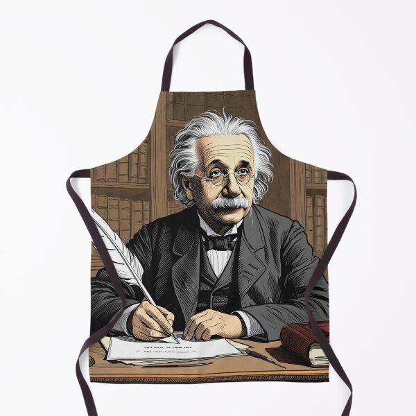 Item preview, Albert Einstein portrait Vintage woodcut style designed and sold by Vintage Designs +.