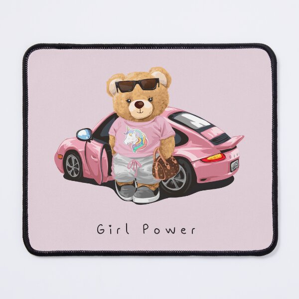 Item preview, Teddy Bear Girl Power Car designed and sold by HasHs.