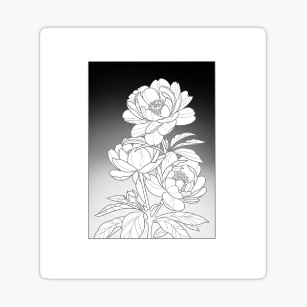 Item preview, Minimalistic Peonies designed and sold by janamatrix.