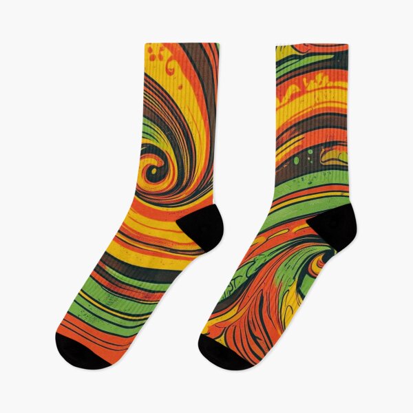 Aperçu de l'œuvre Motif de lignes groovy de style rétro créée et vendue par Lovemountain.