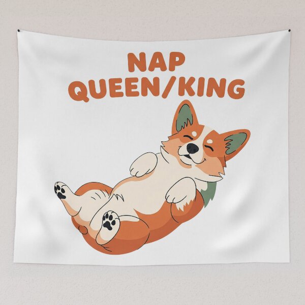 Item preview, Lazy Corgi Nap Queen King Funny Dog designed and sold by zoughlal.