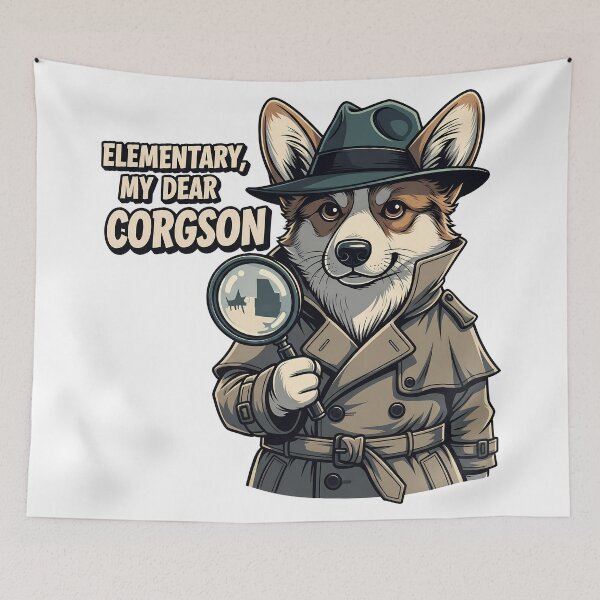 Item preview, Elementary My Dear Corgson Detective Dog designed and sold by zoughlal.