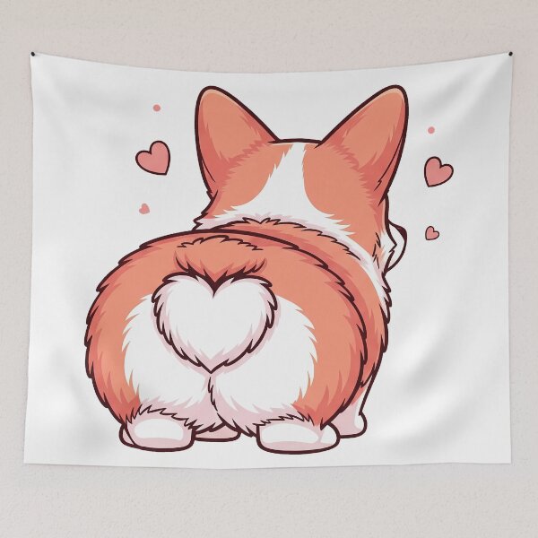 Item preview, Heart Tail Corgi Butt Love designed and sold by zoughlal.
