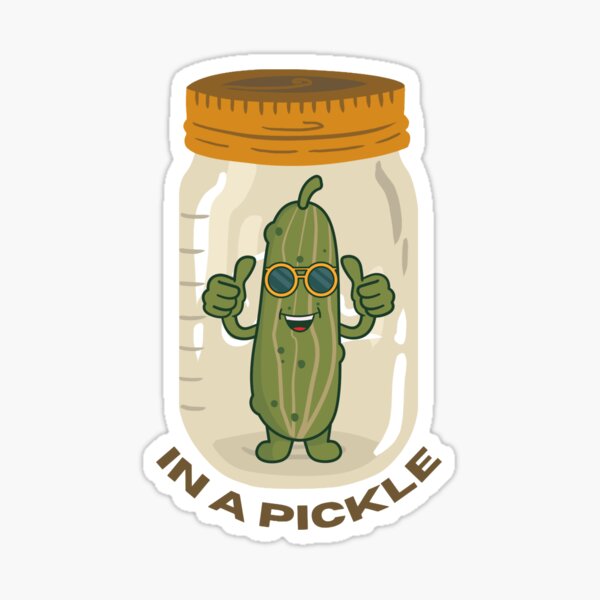 Item preview, In a Pickle – Funny Relatable Pickle Jar Design designed and sold by artzybae.