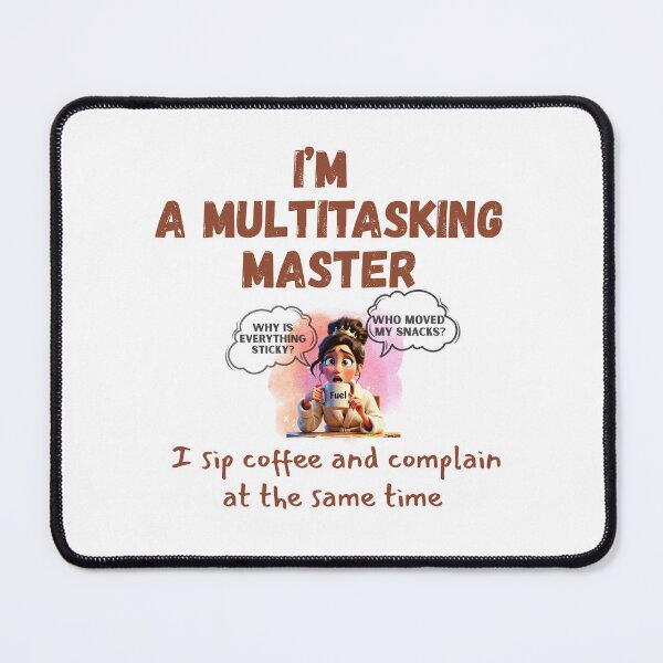 Item preview, Funny Multitasking T-Shirt – Sip Coffee & Complain Like a Pro, funny multitasking shirt, , workplace sarcasm, funny office humor tee designed and sold by BrewtifulMugs.