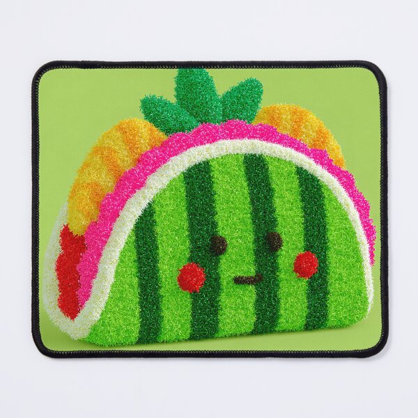 Item preview,  Watermelon Striped Kawaii Taco Face designed and sold by bubblegoth.