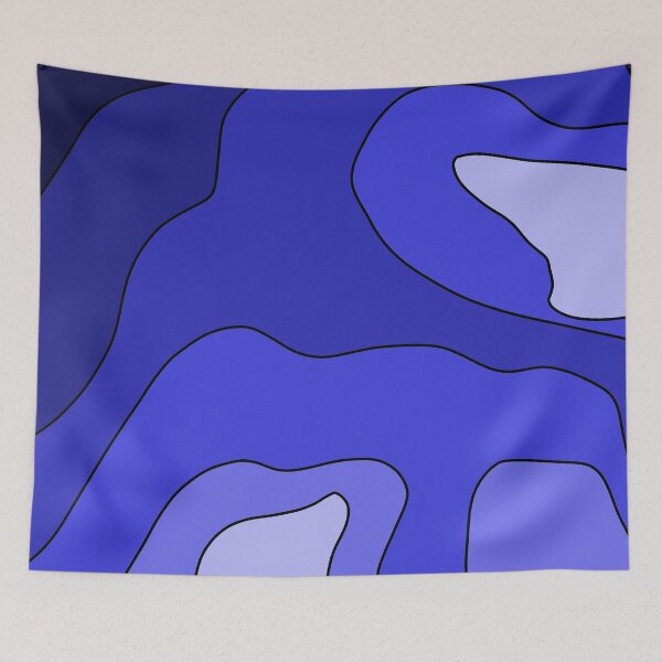Item preview, Aesthetic blue wave pattern  designed and sold by TAbstractDesign.