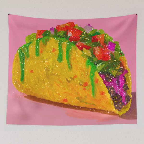 Item preview, Slimy Taco with Salsa Splash designed and sold by bubblegoth.