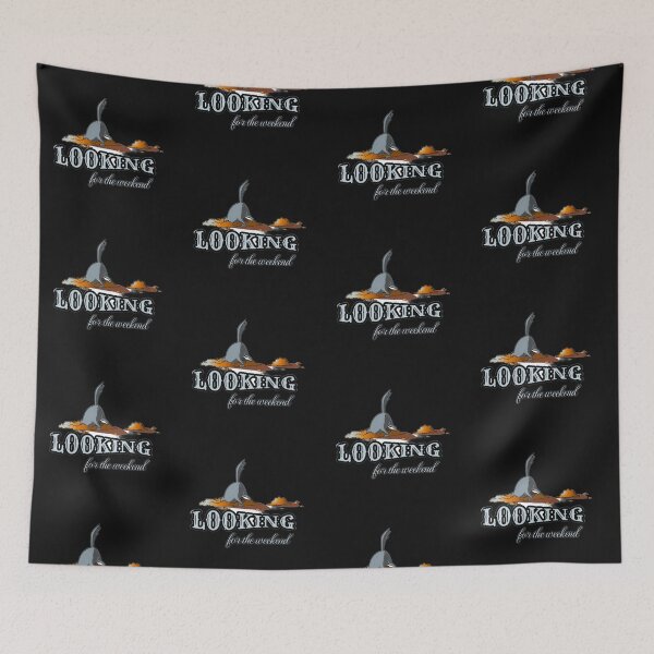 Item preview, Funny Gray Dog Looking For The Weekend  designed and sold by Lovemountain.