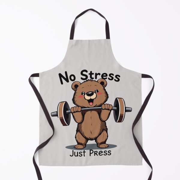 Item preview, No Stress Just Press Bear designed and sold by HypeTheTrophy.