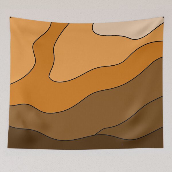 Item preview, Aesthetic orange wave pattern  designed and sold by TAbstractDesign.