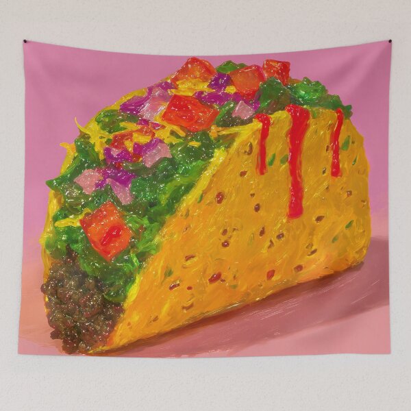Item preview, Glossy Gummy Taco with Dripping Salsa designed and sold by bubblegoth.
