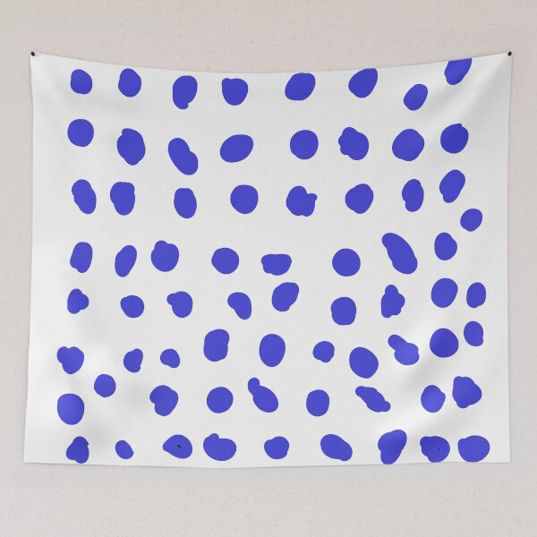 Item preview, White and blue dots designed and sold by TAbstractDesign.