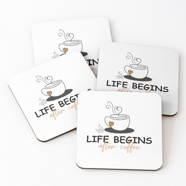 Item preview, Life Begins After Coffee – Minimal Line Art Design designed and sold by ArtsAmaze.