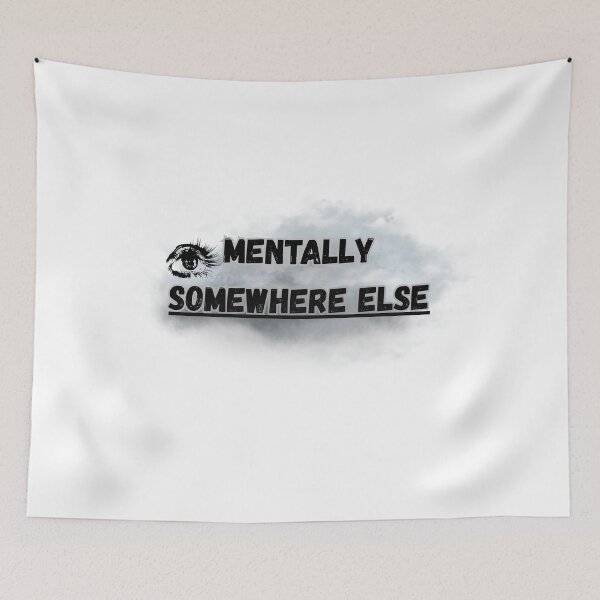 Item preview, Mentally SomeWhere Else - Aesthetic Minimalist Sticker for Dreamers & Overthinkers designed and sold by MoDesignInk48.