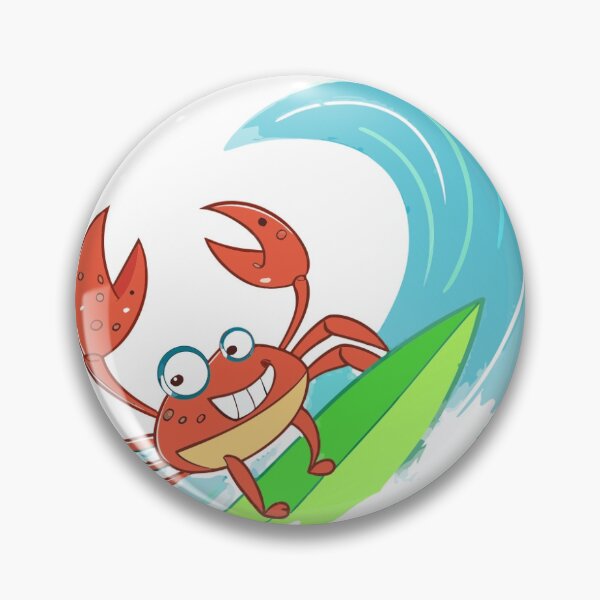 Item preview, Surfer crab on a surfboard designed and sold by MrArtist Shop.