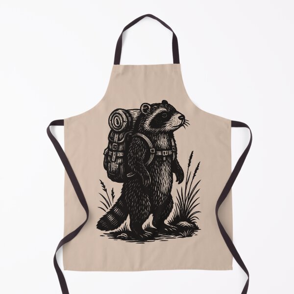 Item preview, Hiking Raccoon Wilderness Adventure Vintage Nature Cottagecore designed and sold by inkedtee.