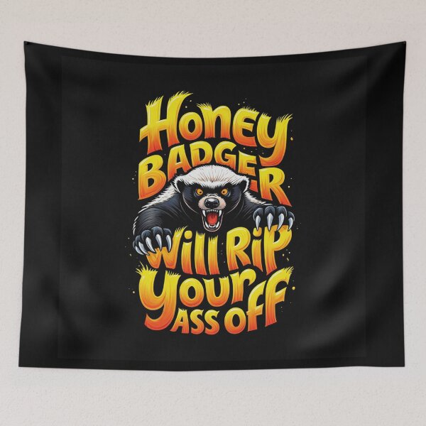 Item preview, Honey Badger will rip your ASS OFF! designed and sold by Vintage Designs +.
