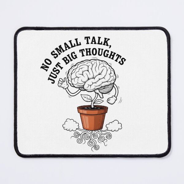 Item preview, No Small Talk Just Big Thoughts - Introvert Brain Plant Humor Tee designed and sold by AnnDesignStudio.