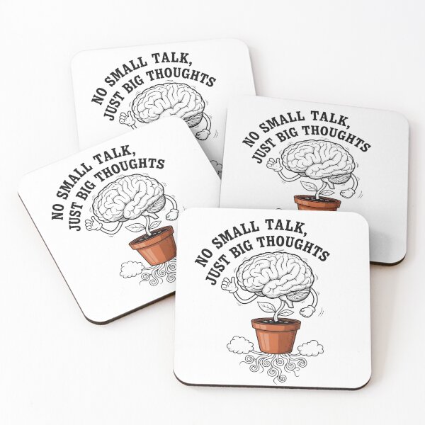 Item preview, No Small Talk Just Big Thoughts - Introvert Brain Plant Humor Tee designed and sold by AnnDesignStudio.