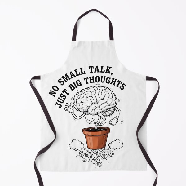 Item preview, No Small Talk Just Big Thoughts - Introvert Brain Plant Humor Tee designed and sold by AnnDesignStudio.